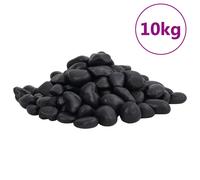 Galets Polis Pierres Décoration Aquarium Rivière Jardin 10 kg Noir 2-5 cm vidaXL