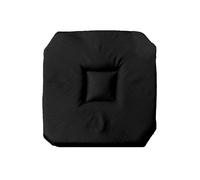 Douceur d'Intérieur - Galette 4 rabats Essentiel - 40 x 40 x 3 cm - Noir - Polyester
