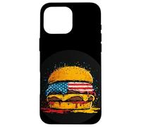 Galette américaine Cool pour Les Amateurs de Hamburgers et de Restauration Rapide Coque pour iPhone 16 Pro Max
