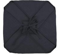 Galette de chaise 4 rabats 40 x 40 cm anthracite chinee
