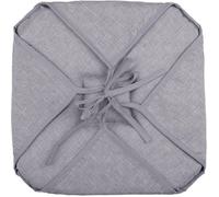 Galette de chaise 4 rabats 40 x 40 cm gris chinee