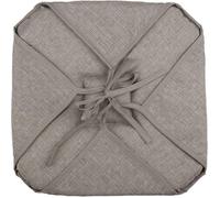 Galette de chaise 4 rabats 40 x 40 cm jute chinee