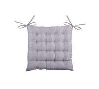 Galette de chaise 40x40 cm matelassée 16 points - Gris - 2 nouettes