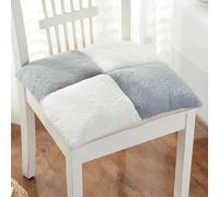Galette de Chaise 42x42 Velours côtelé Gris