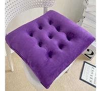 Galette de Chaise 45x45 Lot de 2, Coussins de Chaise D'IntéRieur, Coussin de Chaise Dehoussable avec Lien, Coussin Assise MéMoire de Forme pour Cuisine Salon Patio Jardin Mauve