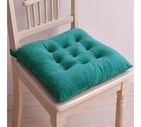 Galette de Chaise 45x45 Lot De 4, Coussins de Chaise D'Inta Rieur, Coussins pour Chaises de Jardin avec Lacets, Coussin Cuisine Exterieur Quatre Saisons AntidéRapant Vert