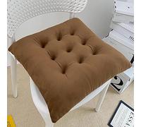 Galette de Chaise 45x45 Lot de 6, Coussin pour Salon de Jardin, Coussins de Chaise D'Inta Rieur avec AntidéRapant Lien, éPais Coton et Lin Galette de Chaise DéHoussable Maroon