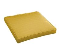 Hespéride Galette de chaise à scratch Korai Jaune moutarde 40x40x4 cm Polyester