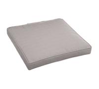Galette de chaise à scratch ""Korai"" taupe 40x40x4cm en polyester - Hespéride