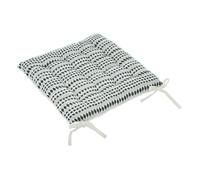Atmosphera – Galette de chaise en coton 38 x 38 cm Bleu égéen