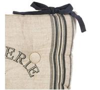 Atmosphera - Galette de Chaise Bistrot - Coton - 40x40 cm - Noir