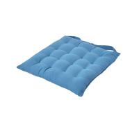 HOMESCAPES Galette de Chaise 40x40 cm, Coussin de Chaise en Coton, Coloris Bleu foncé