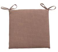 Galette De Chaise Carrée 45X45cm Coussin,Galettes De Chaise De Jardin, Intérieur Et Extérieur Résistant À l'eau,Déhoussable Et Lavable avec Bandes De Fixation,Marron