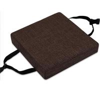 Galette de chaise carrée - Boucle antidérapante et housse lavable, éponge polyester de 5/8 cm d'épaisseur pour chaises de jardin, bureau, école, patio