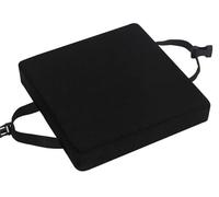 Galette de chaise carrée - Boucle antidérapante et housse lavable, éponge polyester de 5/8 cm d'épaisseur pour chaises de jardin, bureau, école, patio