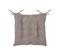 Galette de chaise carrée en velours côtelé Taupe 38x38 cm