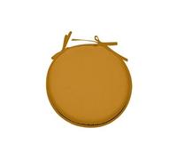 - Galette de chaise Curry ronde en polyester - 40 x 40 cm
