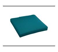 Galette de chaise de jardin 40 x 40 cm bleu canard - hespéride