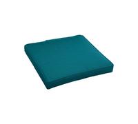 Galette de chaise de jardin bleu canard - 40 x 40 cm - hespéride