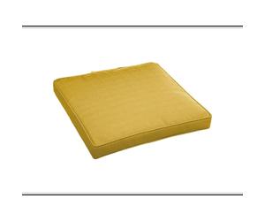 Galette de chaise de jardin moutarde - 40 x 40 cm - hespéride
