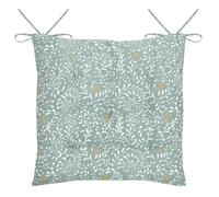 Galette de chaise décorative à motif végétal stylisé Sauge 38x38 cm