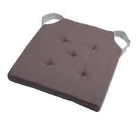 Eminza – Galette de chaise Duo – 38x38 cm 100% coton – Gris (intérieur)