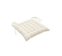 Galette de Chaise Effet Lin Tissé "Nando" 38x38cm Naturel