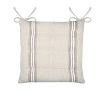 Galette de chaise - - Effet tapissier d'antan Blanc 40x40 cm