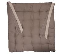Galette de Chaise épaisse et matelassée VALAYANS Beige foncé 40x40 cm