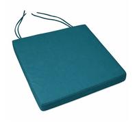 Galette de chaise extérieur imperméable et déhoussable MINORQUE Bleu Paon 40x40 cm