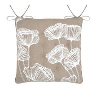 Galette de chaise florale ambiance apaisante Naturel 38x38 cm