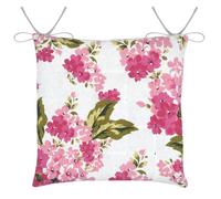 Galette de chaise florale pour décoration printanière Rose 38x38 cm