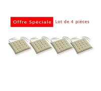 Galette de chaise - FUTON - Umberto Ravelli - 40x40cm - 100% coton - Beige