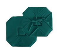 ED ENJOY HOME Galette de Chaise à Rabat, 40x40 cm, Vert Emeraude, avec Nouettes, 100% Polyester, Tissu Certifié Oeko-TEX, Satinée, Collection Basic