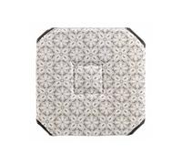 Galettes de chaise Douceur d intérieur GALETTE 4 RABATS 36 x 36 x 3.5 CM POLYESTER IMPRIME GRIS X2 Gris Unique