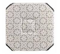 Galettes de chaise Douceur d intérieur GALETTE 4 RABATS 36 x 36 x 3.5 CM POLYESTER IMPRIME GRIS X2 Gris Unique