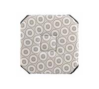Galettes de chaise Douceur d intérieur GALETTE 4 RABATS 36 x 36 x 3.5 CM POLYESTER IMPRIME SALTO X2 Gris Unique