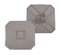 Galette de chaise italienne et unie Taupe 40x40 cm