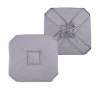 Galette de chaise italienne unie gris clair 40x40 cm - assise rembourrée