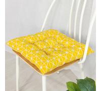 Galette de Chaise Jaune à étoile 45x45x6cm