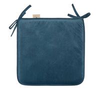 Atmosphera - Galette de Chaise Lilou Bleu Canard d38x38cm