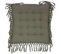 Galette de Chaise macramé - Vert Kaki - 40x40 cm - Atmosphera créateur d'intérieur