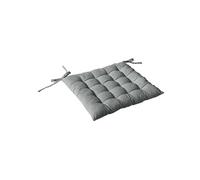 Enjoy Home, Galette de Chaise piquée, Gris, carré 38x38cm, 100% Coton, Attache par Nouettes, Idéal pour Une Assise Confortable, Collection Panama