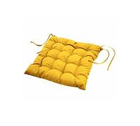 Galette et housse de chaise DOUCEUR D'INTERIEUR Assise matelassee 40 x 40 cm polyester uni essentiel Miel
