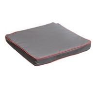 Galette de chaise Piping - 40 x 40 cm - Gris et corail