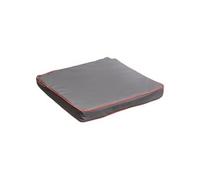 Galette de chaise Piping - 40 x 40 cm - Gris et corail