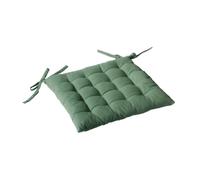Enjoy Home, Galette de Chaise piquée, Vert Argile, carré 38x38cm, 100% Coton, Attache par Nouettes, Idéal pour Une Assise Confortable, Collection Panama