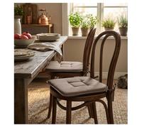 Galette de chaise plate - EDEN - Panama - 40 x 40 cm - Taupe - Coton