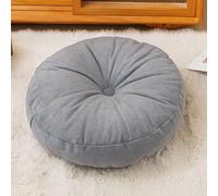 Galette de Chaise Rond, Coussin Chaise Epais Tatami, Rembourré Coussin D'assise pour Enfant Bureau Jardin Intérieur Extérieur Décoration (Grey,40 * 40cm)