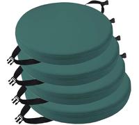 Galette de Chaise Rond en Cuir PU Imperméable - Coussin de Chaise Antidérapante Détachable - Mousse Mémoire 30/35/40/45/50cm pour Bureau, Cuisine, Jardin, Intérieur/Extérieur(#10,4pcs 30x30X5cm)
